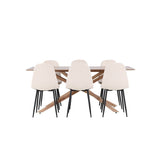 Piazza Dining Table with Polar Dining Chair Venture Design Spisegruppe
