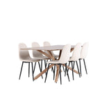 Piazza Dining Table with Polar Dining Chair Venture Design Spisegruppe
