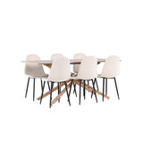 Piazza Dining Table with Polar Dining Chair Venture Design Spisegruppe