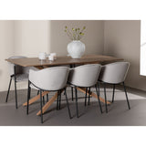 Piazza Dining Table with Evelina Dining Chair Venture Design Spisegruppe