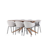 Piazza Dining Table with Evelina Dining Chair Venture Design Spisegruppe