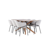 Piazza Dining Table with Evelina Dining Chair Venture Design Spisegruppe