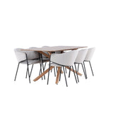 Piazza Dining Table with Evelina Dining Chair Venture Design Spisegruppe