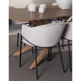 Piazza Dining Table with Evelina Dining Chair Venture Design Spisegruppe