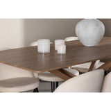 Piazza Dining Table with Velvet Dining Chair Venture Design Spisegruppe