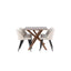 Piazza Dining Table with Velvet Dining Chair Venture Design Spisegruppe