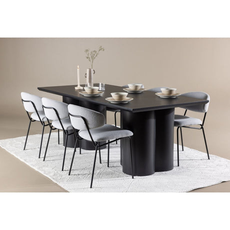 Olivia Dining Table with Chico Dining Chair Venture Design Spisegruppe