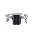 Olivia Dining Table with Chico Dining Chair Venture Design Spisegruppe