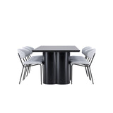 Olivia Dining Table with Chico Dining Chair Venture Design Spisegruppe