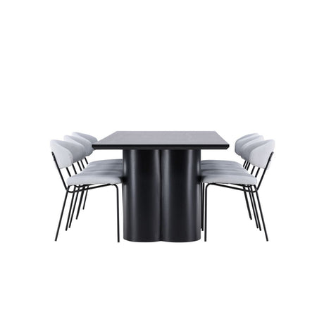 Olivia Dining Table with Chico Dining Chair Venture Design Spisegruppe