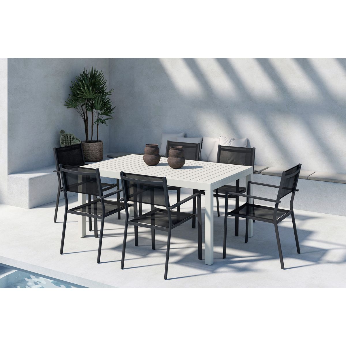 Capo Dining Set with Chairs Copacabana Venture Design Spisegruppe