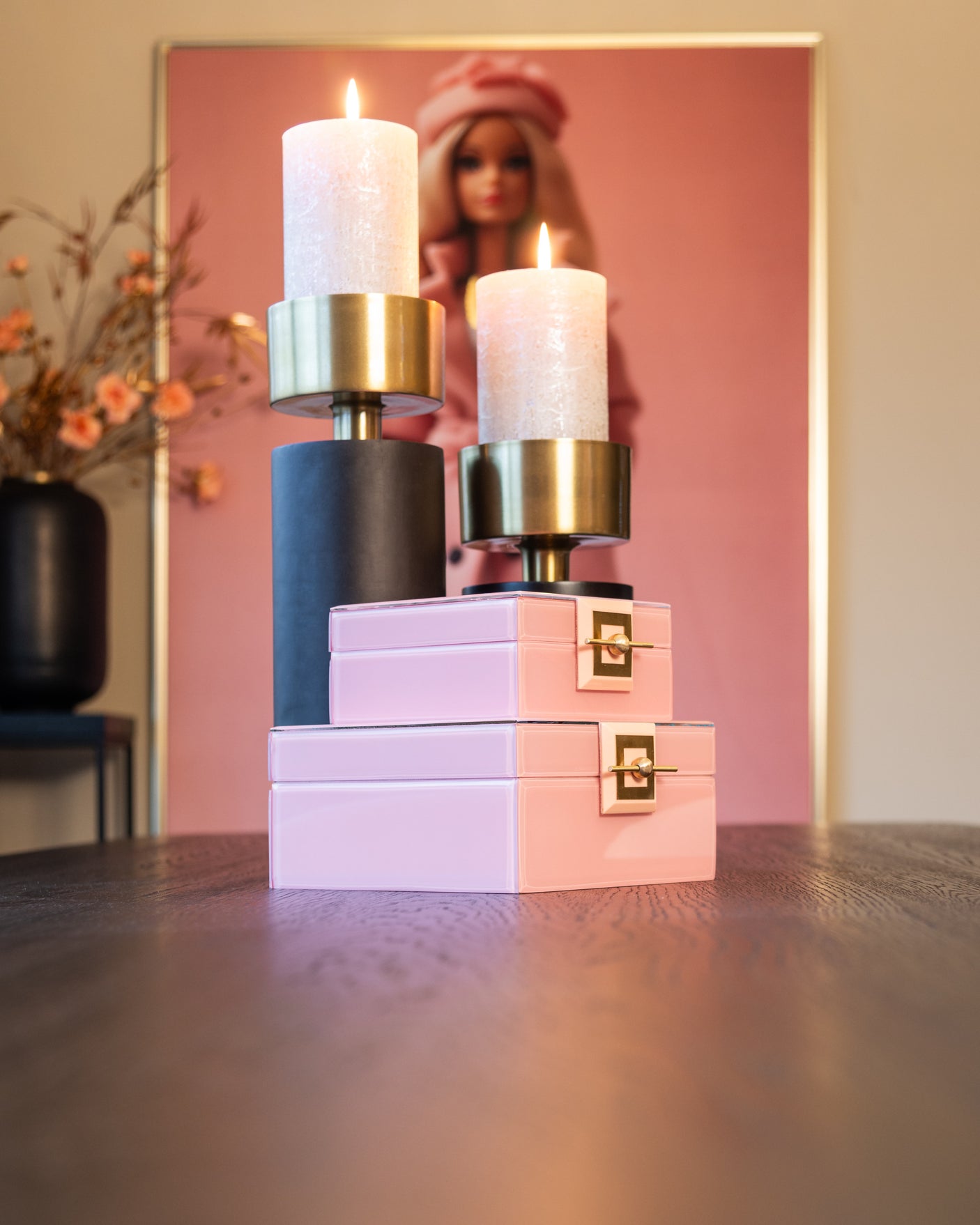 Oppbevaringsboks Bodine rosa stor Richmond Interiors Oppbevaring