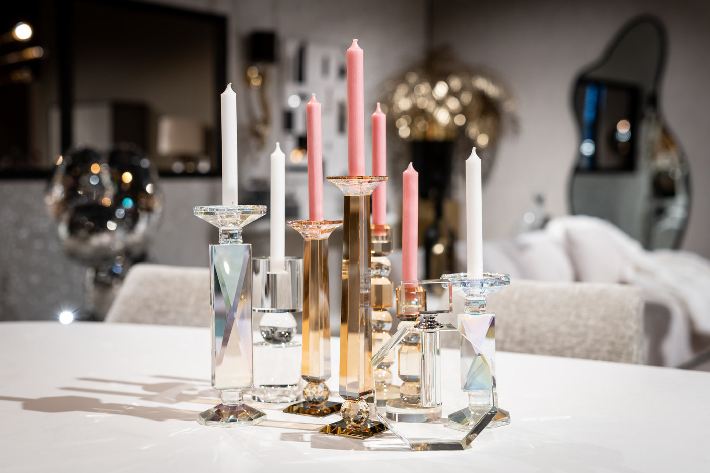 Lysestake Meral brun stor Richmond Interiors Lysestake