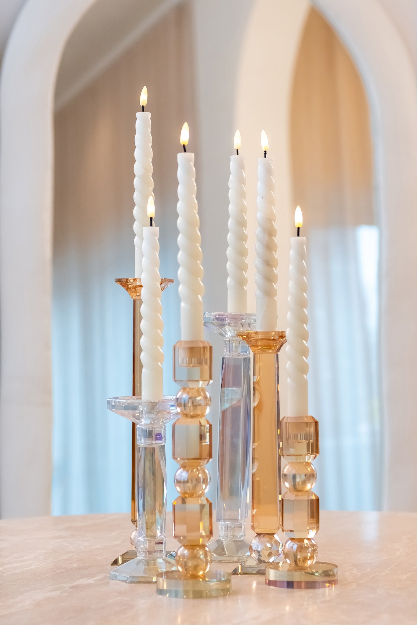 Lysestake Meral brun stor Richmond Interiors Lysestake