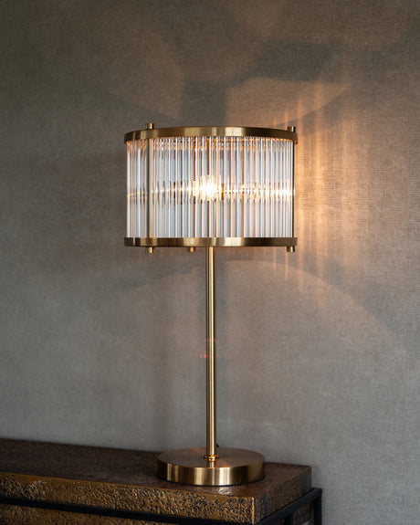 Bordlampe Loiza børstet gull Richmond Interiors Bordlampe