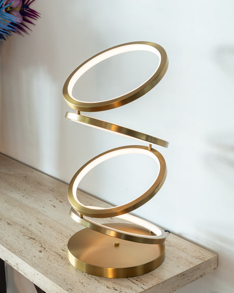 Bordlampe Jaimin børstet gull Richmond Interiors Bordlampe