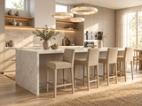 Louise barstol - Hvitoljet treben Nori Nordic Barstol