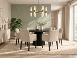 Louise spisestol m/ arm - Sort treben Nori Nordic Spisestol