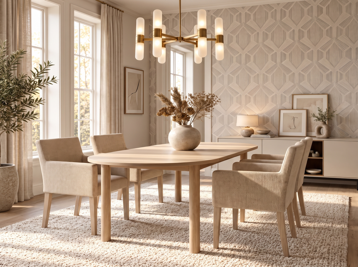 Louise spisestol m/ arm - Hvitoljet treben Nori Nordic Spisestol