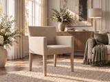 Louise spisestol m/ arm - Hvitoljet treben Nori Nordic Spisestol