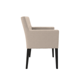 Louise spisestol m/ arm - Sort treben Nori Nordic Spisestol