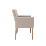 Louise spisestol m/ arm - Hvitoljet treben Nori Nordic Spisestol