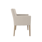 Louise spisestol m/ arm - Hvitoljet treben Nori Nordic Spisestol