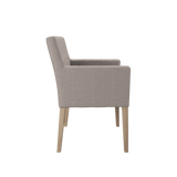 Louise spisestol m/ arm - Hvitoljet treben Nori Nordic Spisestol