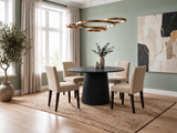 Louise spisestol lav rygg - Sort treben Nori Nordic Spisestol