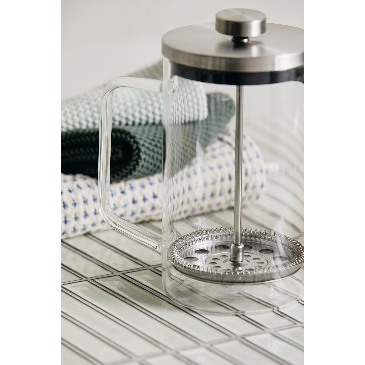 CLOVER stempelkrukke, glass - klar Nordal GLASS/JUGS