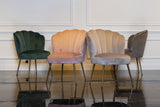 Spisestol Pippa khaki fløyel Richmond Interiors Spisestol