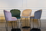 Spisestol Pippa khaki fløyel Richmond Interiors Spisestol