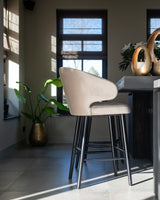 Barstol Indigo khaki-fløyel Richmond Interiors Barstol