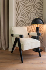 Lounge chair Cooper hvit chenille Richmond Interiors Lenestol