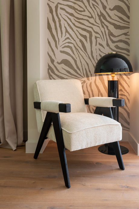 Lounge chair Cooper hvit chenille Richmond Interiors Lenestol
