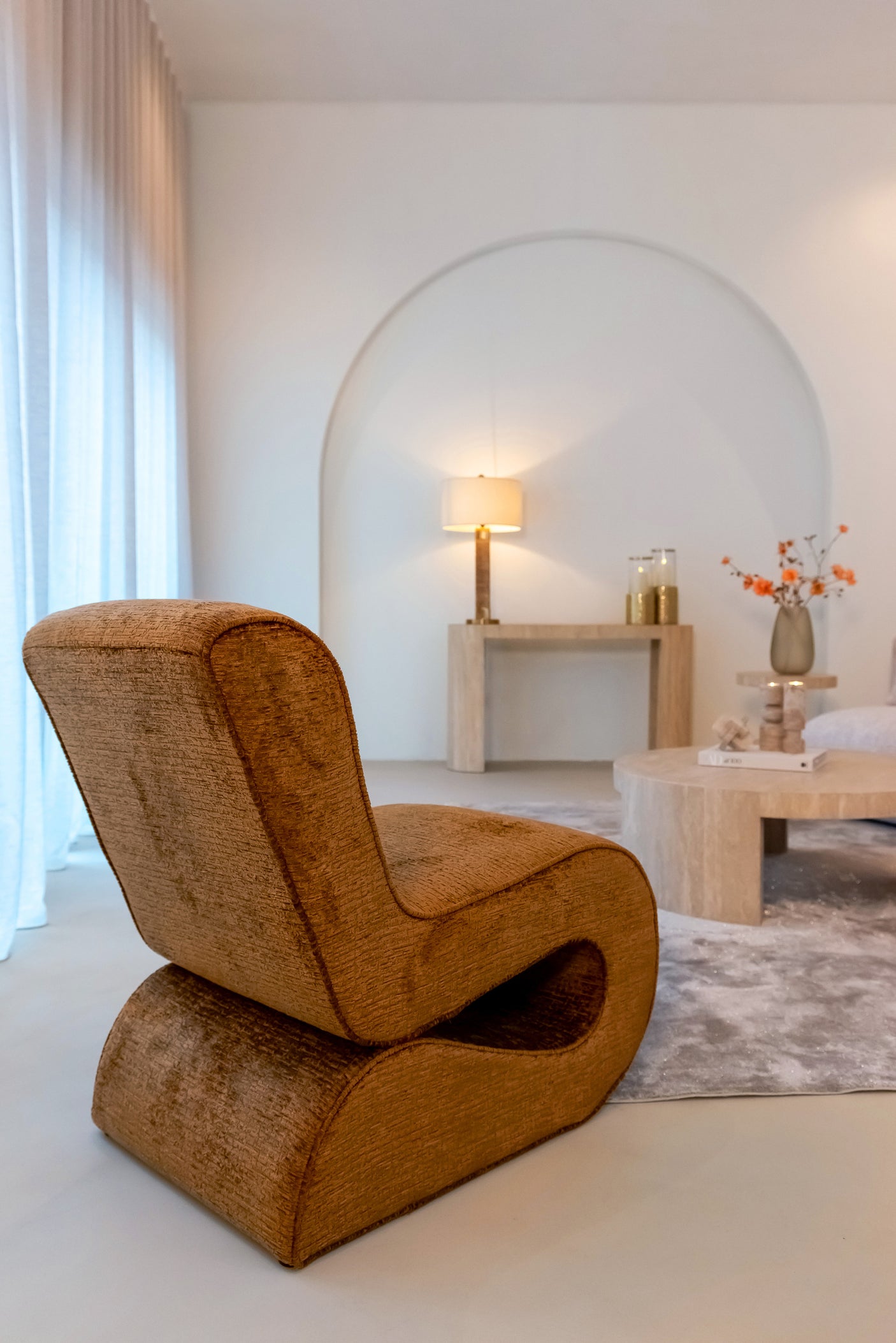 Lounge chair Frankie cognac fusion Richmond Interiors Lenestol