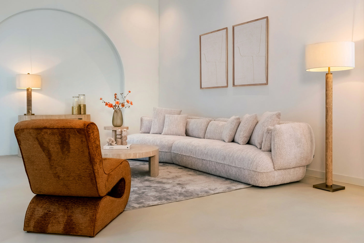 Lounge chair Frankie cognac fusion Richmond Interiors Lenestol