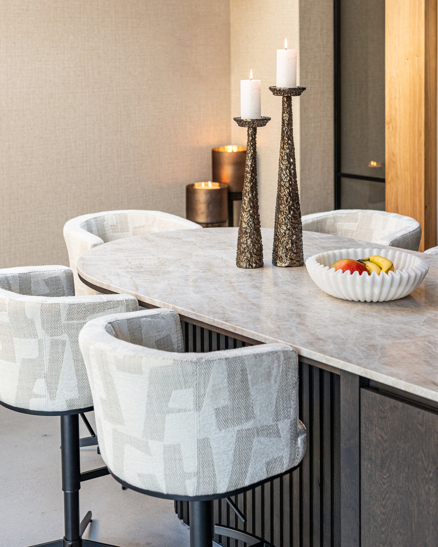 lysestake Moan børstet gull liten Richmond Interiors Lysestake