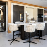 Barkrakk Cheyenne beige graffic svingbar Richmond Interiors Barstol
