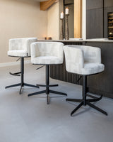 Barkrakk Cheyenne beige graffic svingbar Richmond Interiors Barstol