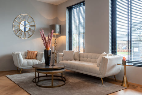 Salongbord Blackbone Brass svart rustikk sett med 2 Richmond Interiors Sofabord