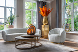 Salongbord Bloomville messing shagreen inkl. glassplater sett med 2 Richmond Interiors Sofabord