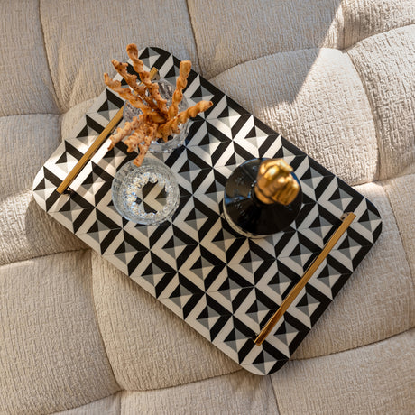 Skuff Birte svart/hvit Richmond Interiors Serveringsbrett