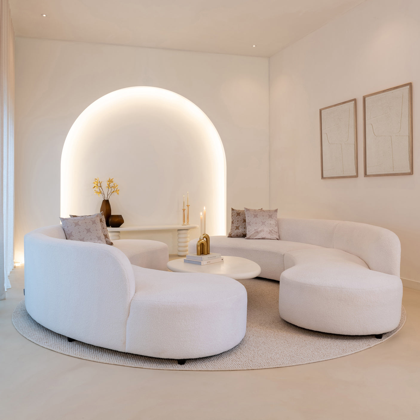 Salongbord Bloomstone hvitt 110x90 Richmond Interiors Sofabord