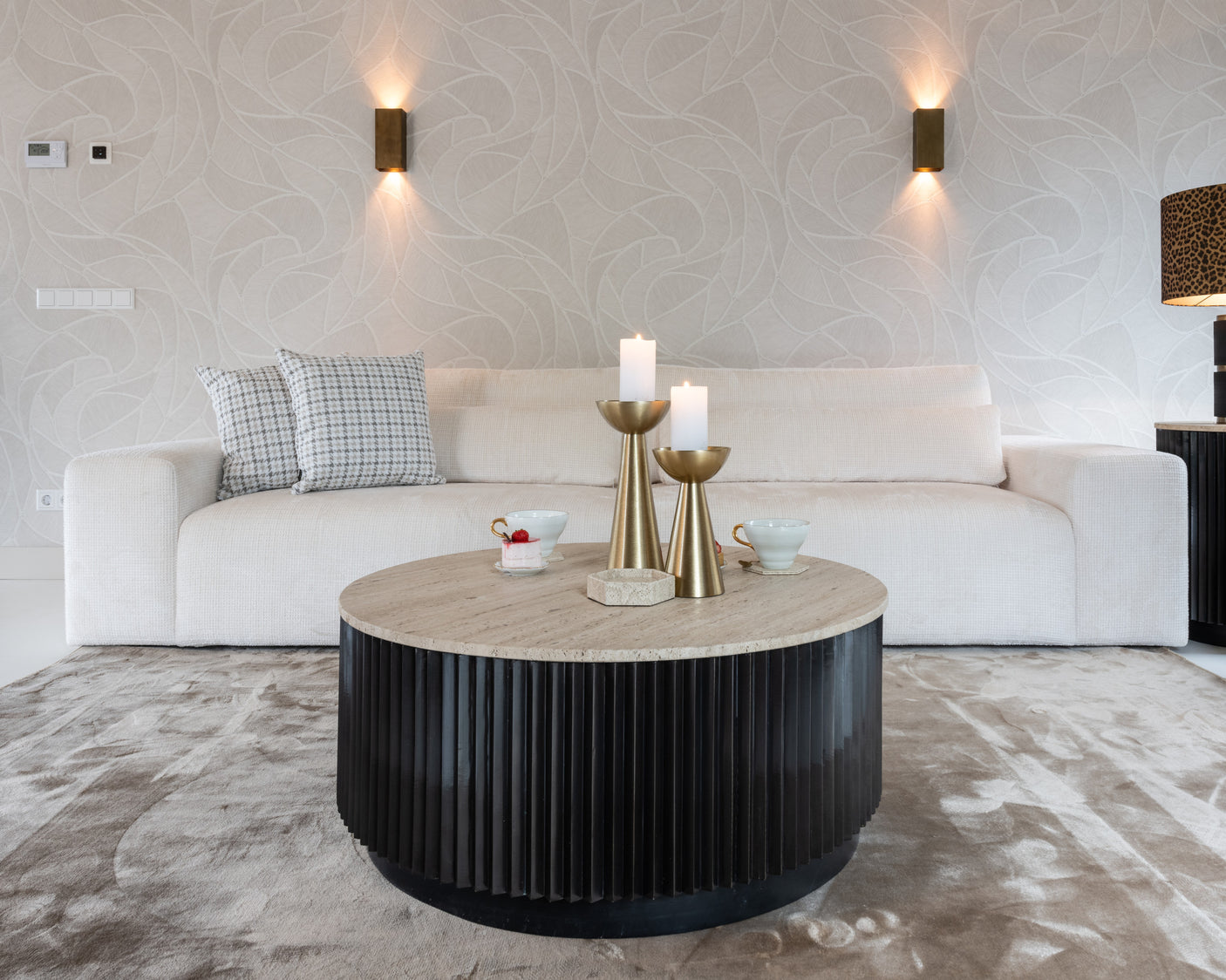 Salongbord Hampton mørk brun 90Ø Richmond Interiors Sofabord