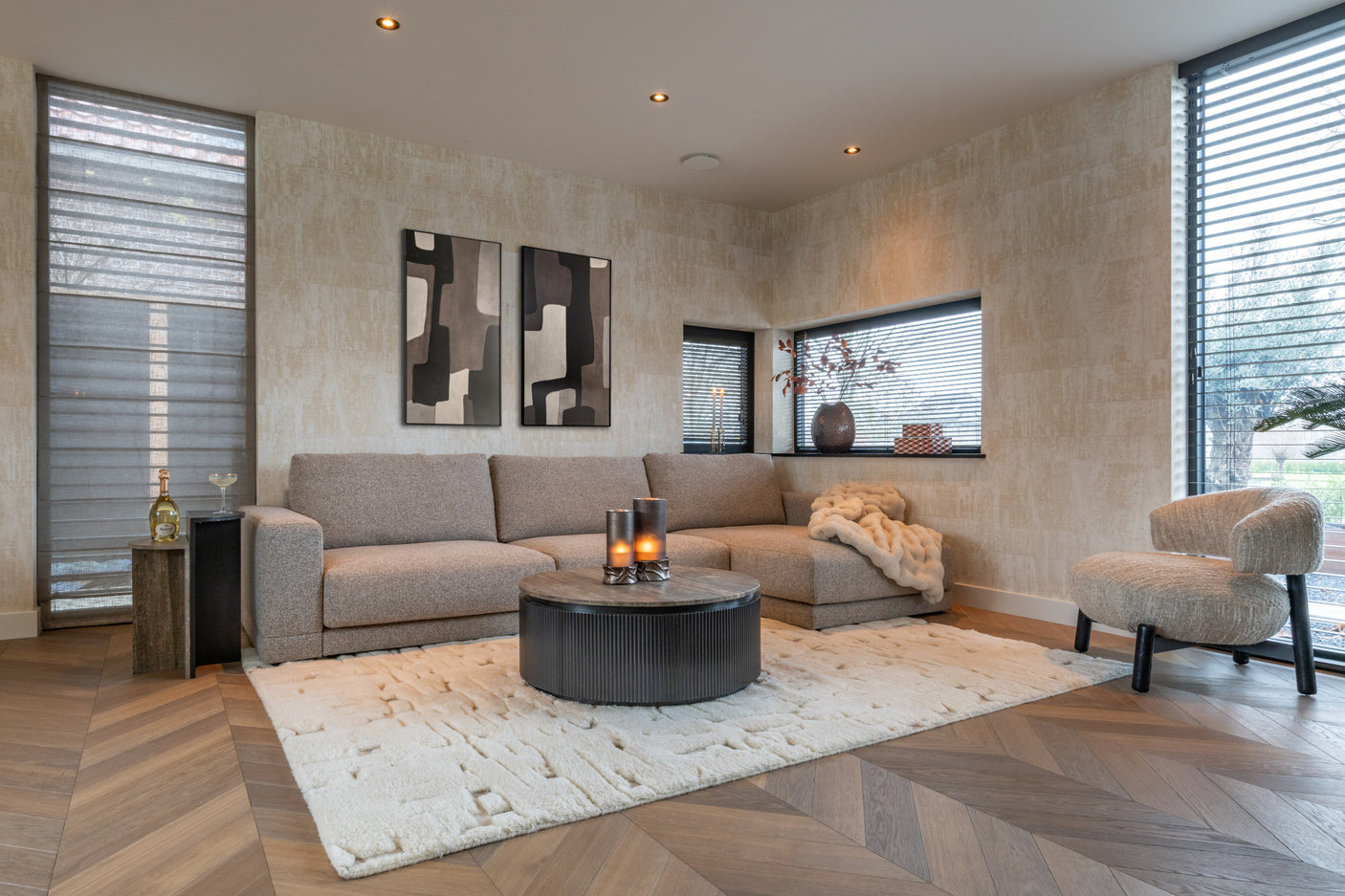 Sofa Trentino cayenne brown 3,5-seter lounge venstre eller høyre Richmond Interiors Sofa