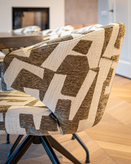 Spisestol Milly moss graffic swivel Richmond Interiors Spisestol