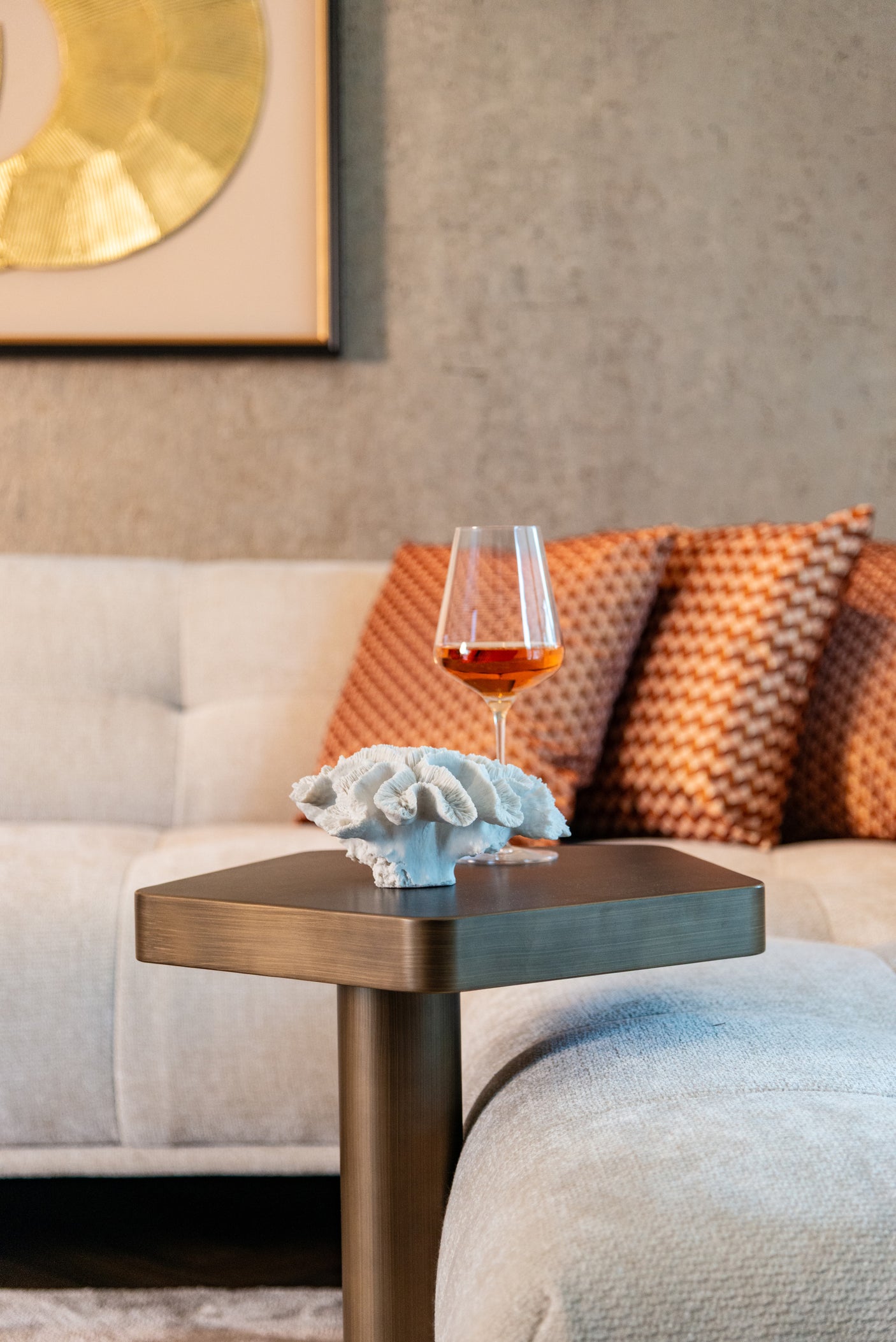 sofabord Hexa børstet gull Richmond Interiors Sofabord