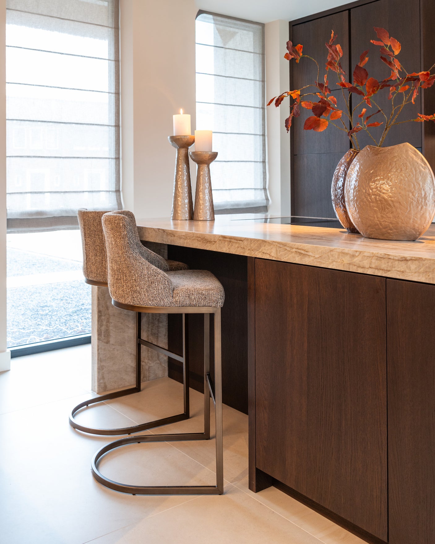 Barkrakk Bolton brun tweed Richmond Interiors Barstol