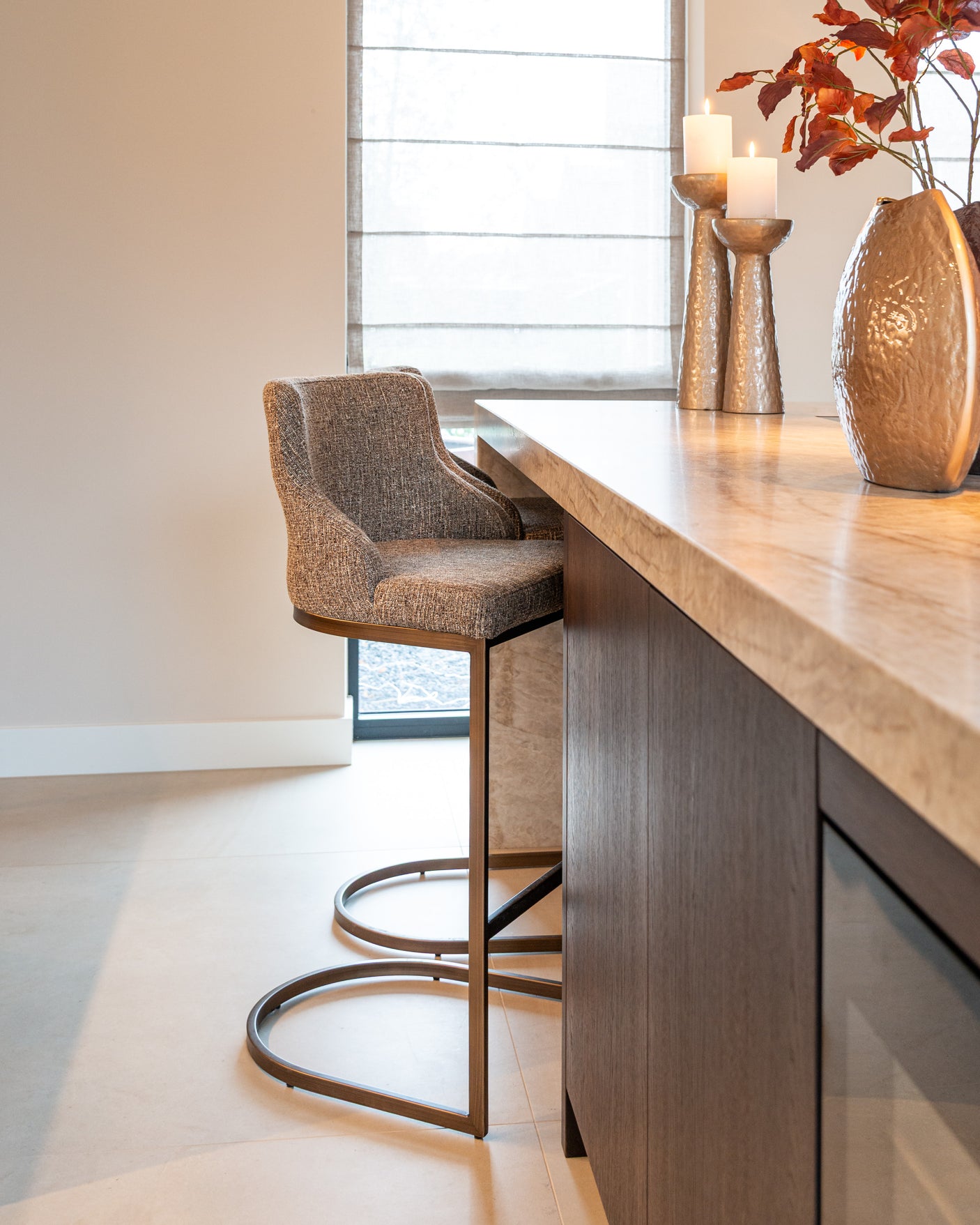 Barkrakk Bolton brun tweed Richmond Interiors Barstol